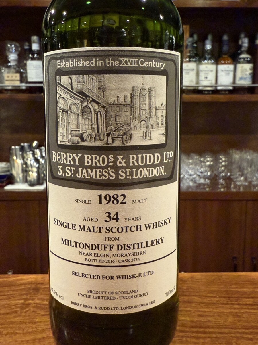 ミルトンダフ 1982 34年 48.9% ホグスヘッド / BBR 復刻ラベル miltonduff - 画像 (2)